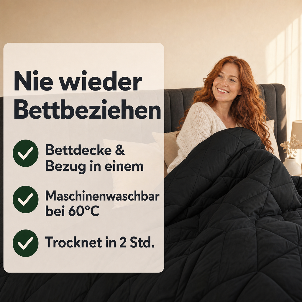 EasyComfort™ - Die waschbare 2in1 Bettdecke, die Bettwäsche überflüssig macht