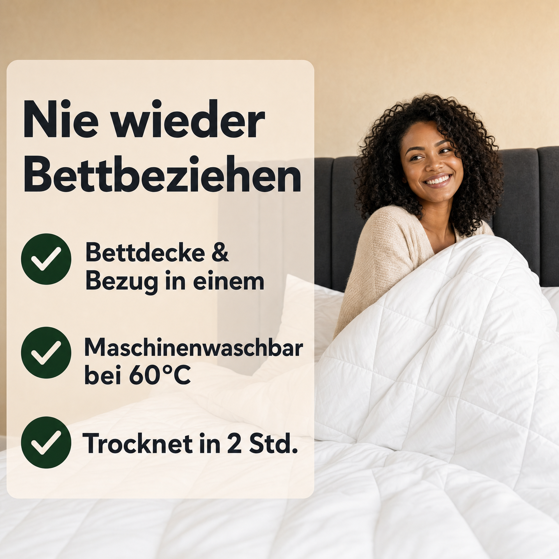 EasyComfort™ - Die waschbare 2in1 Bettdecke, die Bettwäsche überflüssig macht