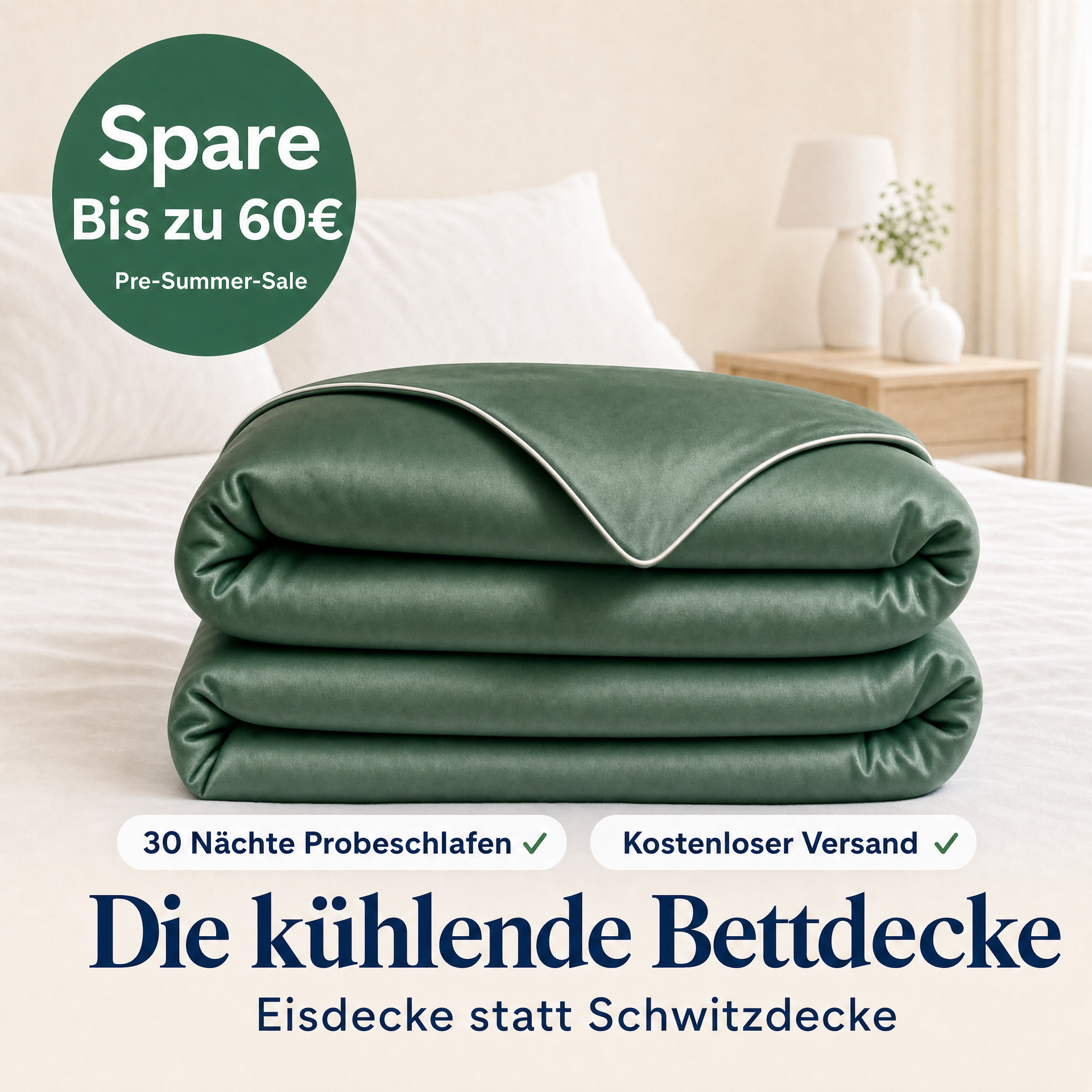ChillComfort™ kühlende Bettdecke für schweißfreie Nächte