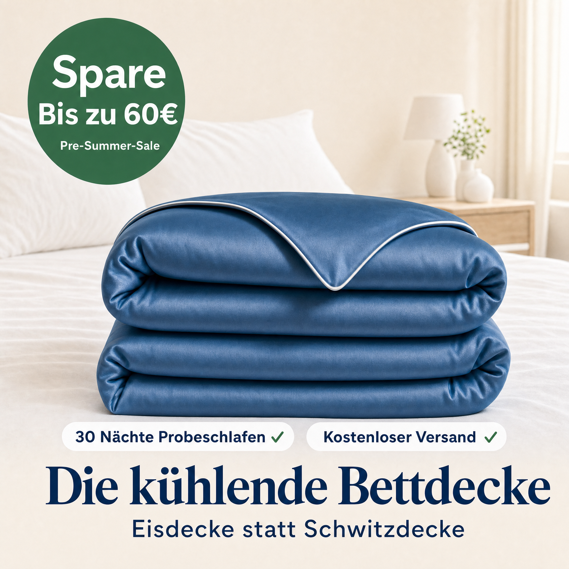 ChillComfort™ kühlende Bettdecke für schweißfreie Nächte