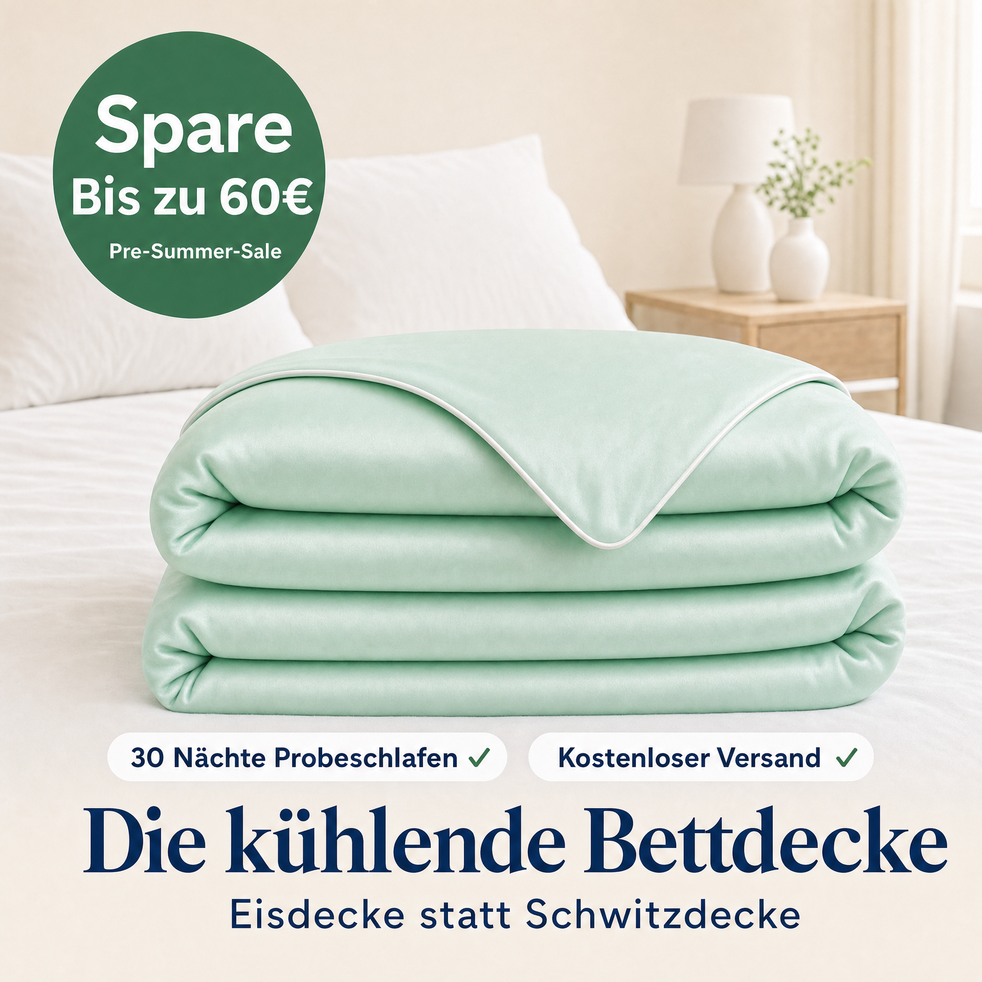 ChillComfort™ kühlende Bettdecke für schweißfreie Nächte