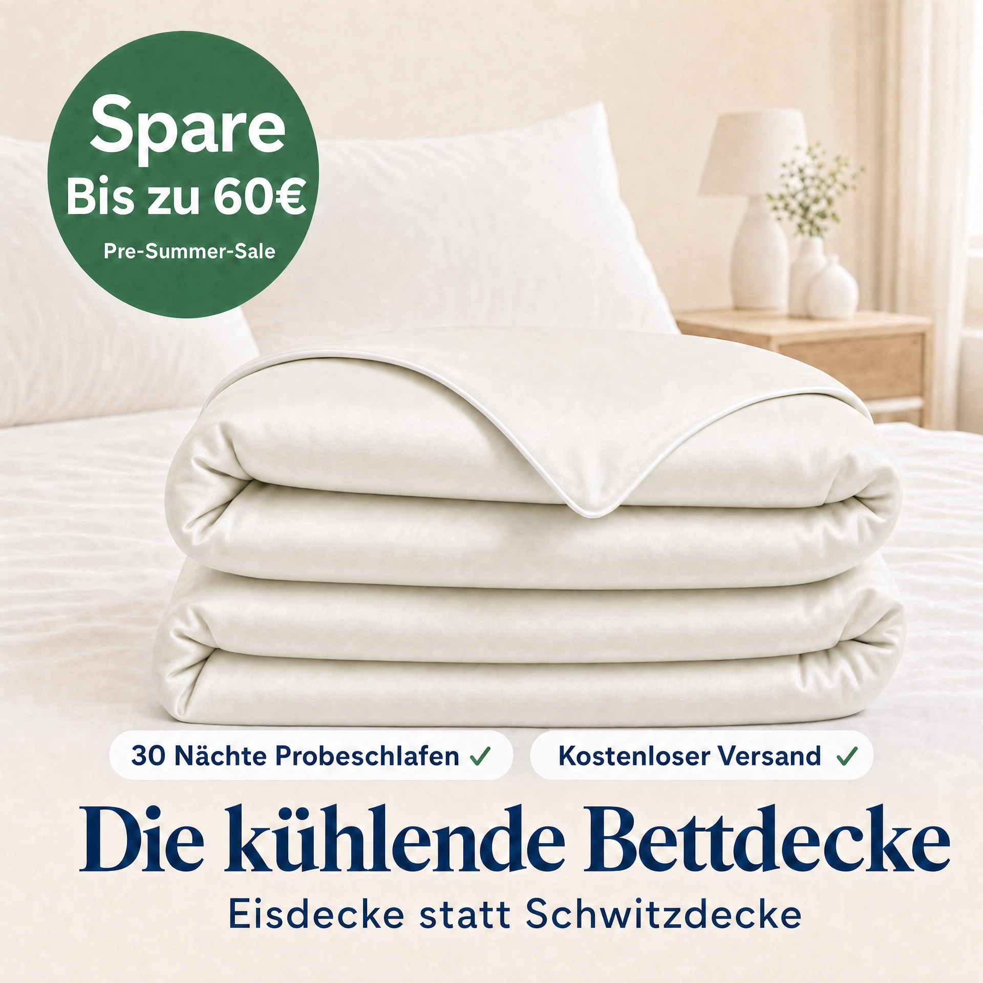 ChillComfort™ kühlende Bettdecke für schweißfreie Nächte