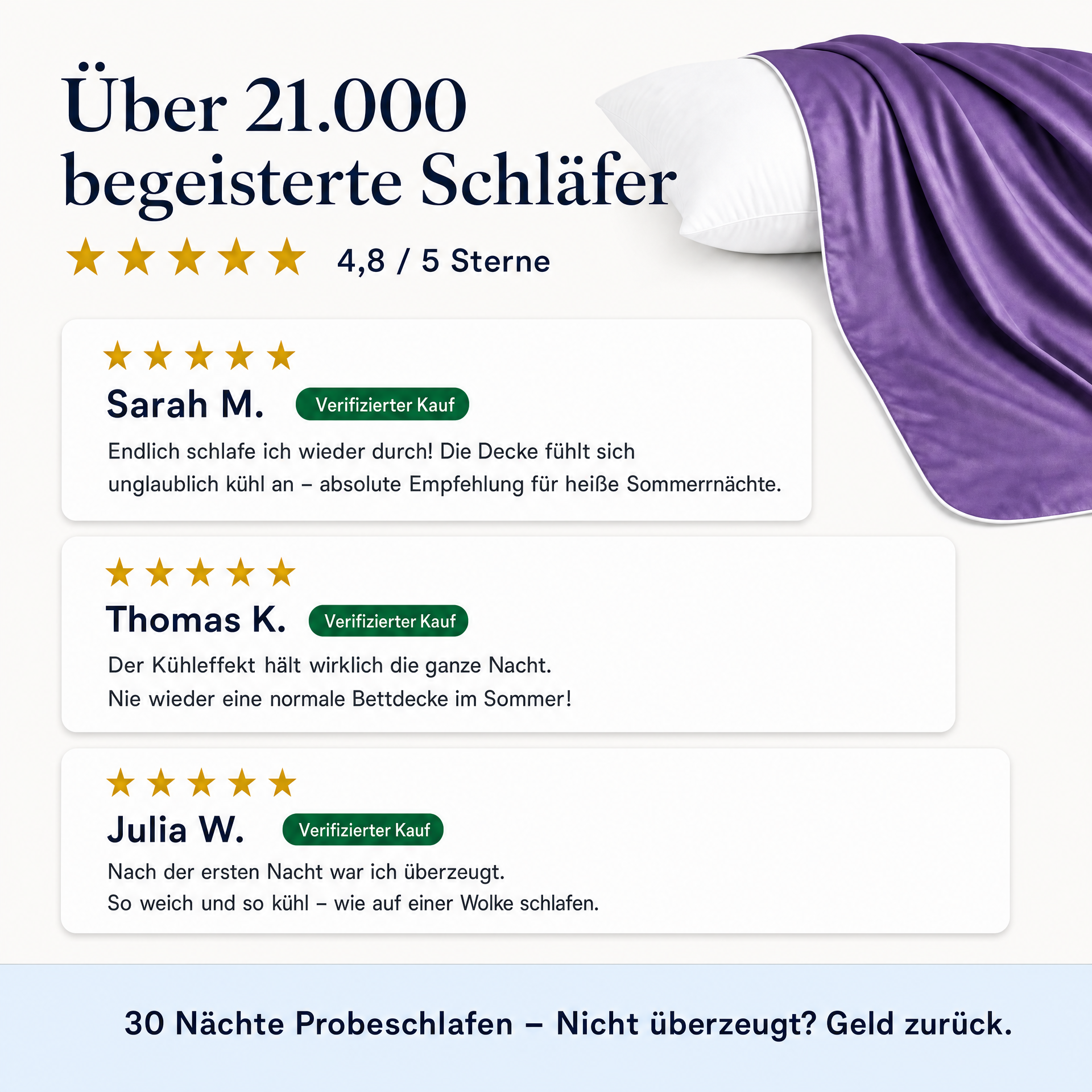 ChillComfort™ kühlende Bettdecke