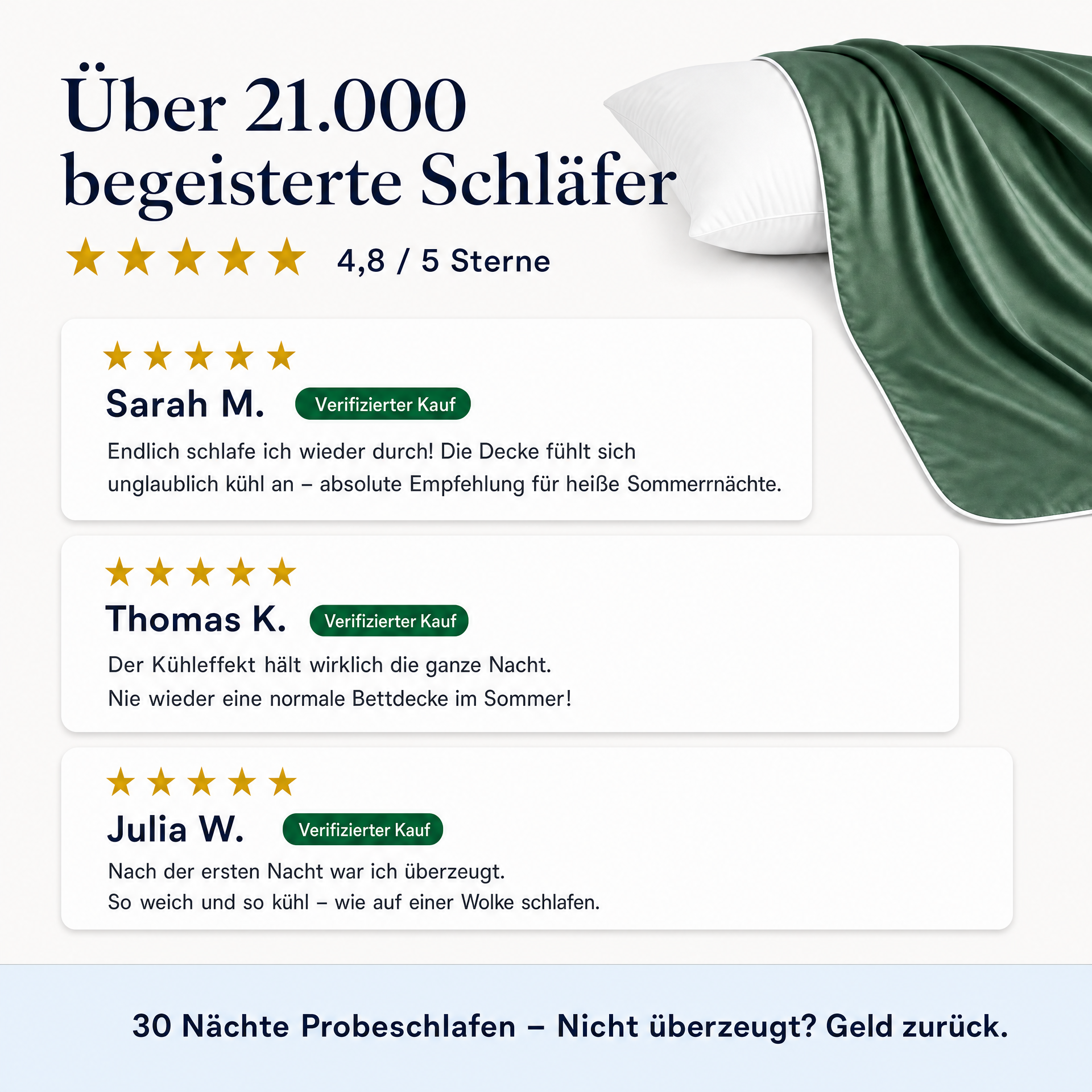 ChillComfort™ kühlende Bettdecke