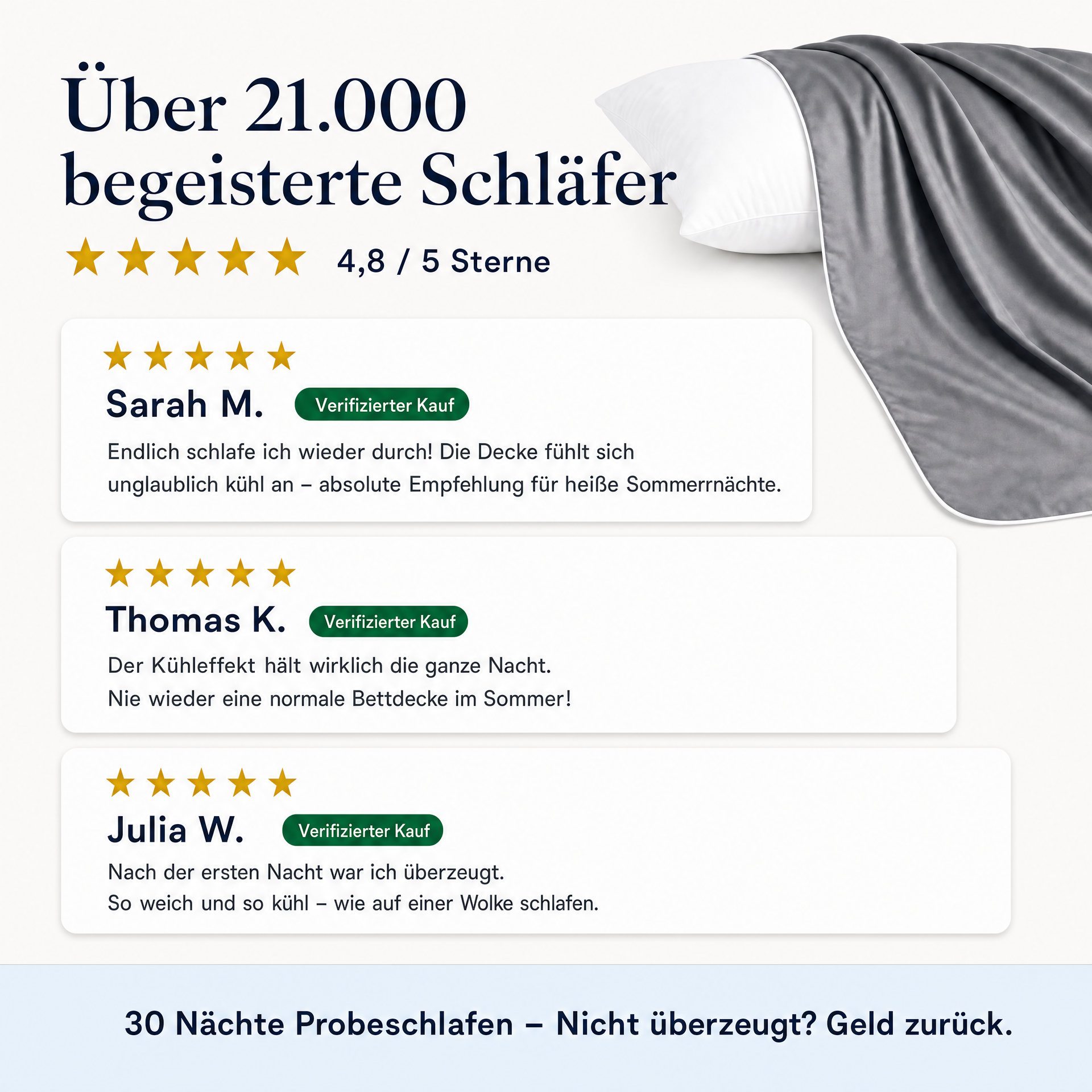 ChillComfort™ kühlende Bettdecke