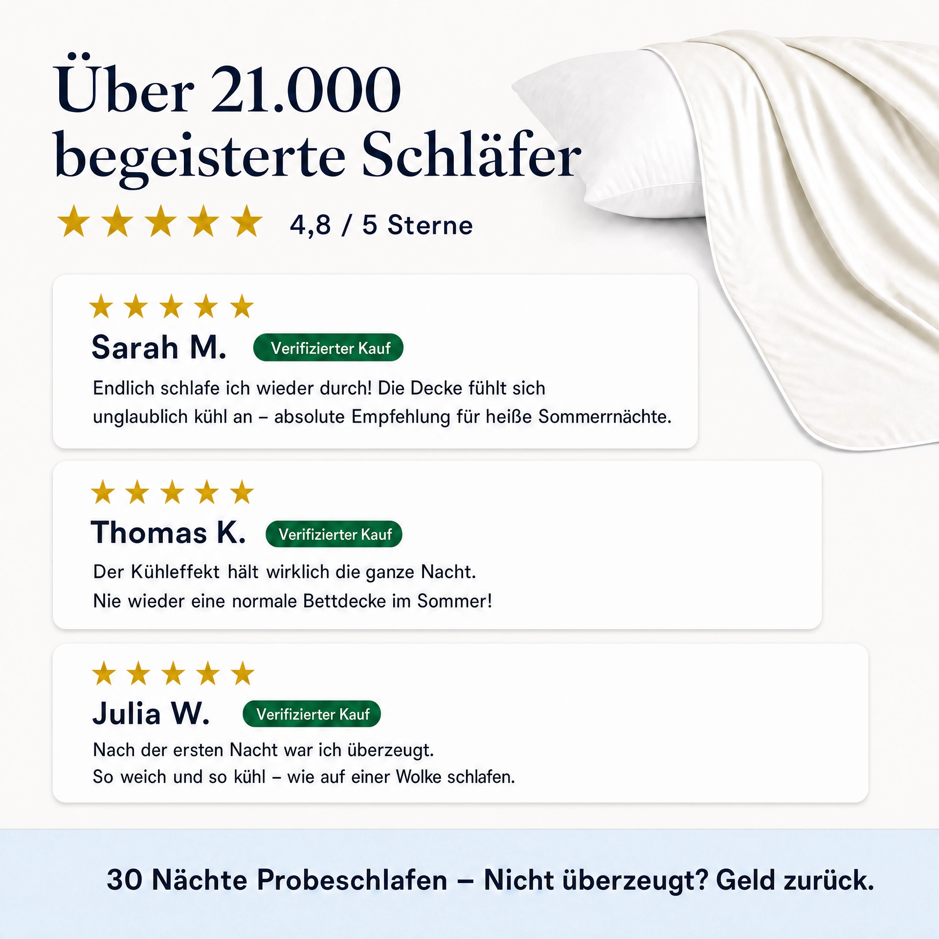 ChillComfort™ kühlende Bettdecke