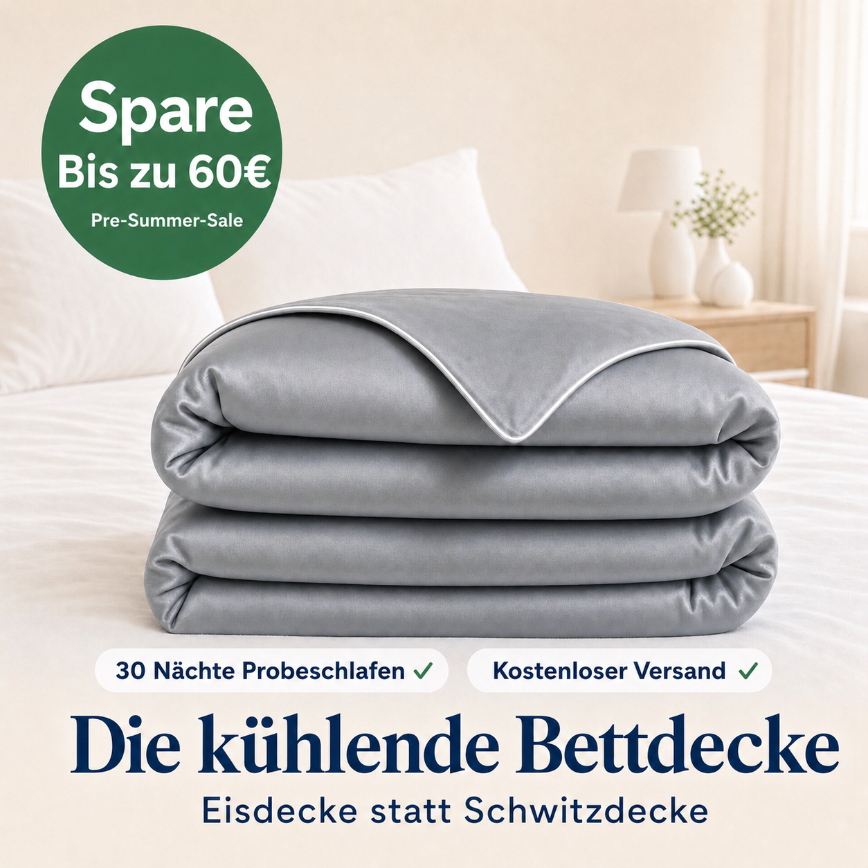 ChillComfort™ kühlende Bettdecke für schweißfreie Nächte